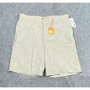 Quiksilver Shorts Mens 34 Beige Chino Preppy Golf NWT